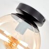 Gastor plafonnier globe en verre ambré, boule vintage E27 pour plafond