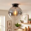 Gastor plafonnier boule en verre fumé vintage avec douille E27