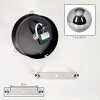 Gastor plafonnier globe en verre fumé, plafonnier boule E27 rétro