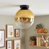 Gastor plafonnier globe E27 rétro vintage, luminaire de plafond rond