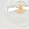 Gastor plafonnier globe en verre vintage, douille E27, finition laiton ancien