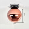 Gastor plafonnier globe E27, luminaire de plafond vintage pour salon et chambre