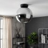 Gastor plafonnier globe en verre fumé E27, luminaire vintage pour salon