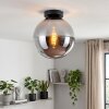 Gastor plafonnier globe en verre fumé E27, luminaire vintage pour salon