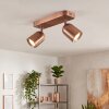Lemak plafonnier LED cuivre à 2 spots orientables GU10 pour salon