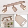 LED Spot de plafond moderne Lemak à trois têtes cylindriques orientables