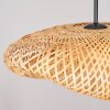 Bauro suspension salle à manger E27 avec abat-jour bombé tressé, longueur 50 cm