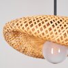 Bauro suspension salle à manger avec abat-jour organique tressé E27, longueur 40 cm