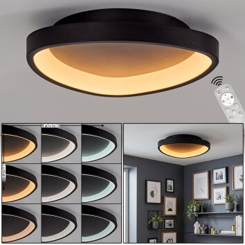 Rimon plafonnier LED rond avec télécommande Ø 36 cm, 1440 lumens, moderne