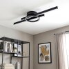 Narok plafonnier LED avec télécommande, lampe de plafond anneau et barres