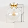 Gastor plafonnier globe vintage E27 Ø 25 cm, luminaire de plafond rond