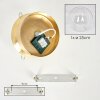 Gastor plafonnier globe vintage E27 Ø 25 cm, luminaire de plafond rond