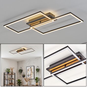 Velani plafonnier rectangulaire LED, plafonnier moderne à double cadre plat