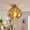 Gastor plafonnier globe rond E27, luminaire de plafond rétro vintage pour salon