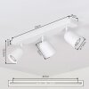 Lemak plafonnier LED 3 spots orientables GU10 moderne pour salon et couloir