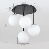 Gastor plafonnier à boules design globe 4 flammes pour salon et salle à manger