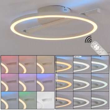 Narok plafonnier LED rond avec télécommande, anneau lumineux moderne