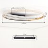Calista plafonnier LED rond 52 cm pour salon, anneau lumineux plat moderne