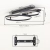 Kordex plafonnier LED moderne à deux anneaux lumineux pour salon, 4000 Kelvin