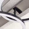 Kordex plafonnier LED moderne à deux anneaux lumineux pour salon, 4000 Kelvin