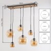 Koyoto suspension de salle à manger à 6 lampes E27, abat-jour globes