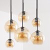 Koyoto suspension de salle à manger à 6 lampes E27, abat-jour globes