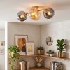 Chehalis plafonnier boule 4 flammes E14, luminaire de plafond moderne rétro