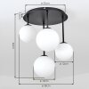 Chehalis plafonnier globe vintage 4 lampes G9 pour salon et salle à manger