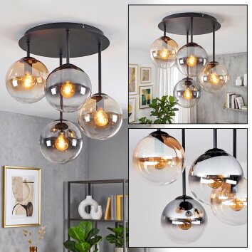 Gastor plafonnier boule 4 lumières E14, luminaire de plafond rétro vintage
