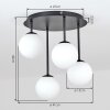 Chehalis plafonnier boule G9 à 4 lampes, style moderne rétro pour salon
