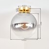 Gastor plafonnier globe rond E27 ø 25 cm pour salon et salle à manger