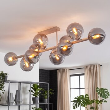 Gastor plafonnier à boules pour salon, 10 points lumineux E14, moderne vintage