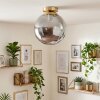 Gastor plafonnier boule E27 Ø 25 cm, lampe de plafond rétro pour salon