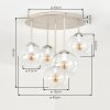 Koyoto plafonnier globe 5 lumières, luminaire plafond rond E14, ø 45 cm