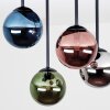 Plafonnier Chehalis globes en verre multicolore, luminaire de plafond G9 4 feux