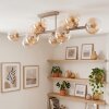 Gastor plafonnier linéaire à globes, 10 lampes E14, style rétro vintage