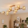 Gastor plafonnier linéaire à globes, 10 lampes E14, style rétro vintage