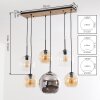 Koyoto suspension globe 6 lumières E27 pour salle à manger et salon, style rétro