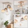 Plafonnier Gastor à boules, luminaire de plafond 5 lumières E14 rétro moderne