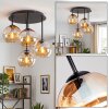 Koyoto plafonnier globe rétro rond Ø 38 cm, 4 lumières E14 pour salon