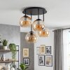 Koyoto plafonnier globe rétro rond Ø 38 cm, 4 lumières E14 pour salon