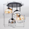 Plafonnier Koyoto luminaire de plafond à 4 lampes, globes suspendus ø 38 cm