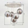 Gastor plafonnier boule rond 5 lumières Ø 45 cm style vintage rétro