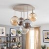 Gastor plafonnier boule rond, 5 lumières, Ø 45 cm, douille E14, style vintage