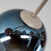 Plafonnier moderne Koyoto avec sept abat-jour en verre bleu, vert et cuivré, ø 15 cm, E14