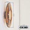 Liriel applique murale LED intérieure ronde, lot de 2, design rétro à reliefs