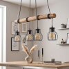 Gondo suspension salle à manger avec barre en bois, 4 points E27, longueur 80 cm