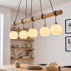 Koyoto suspension à barre en bois, luminaire salle à manger 5 lumières, longueur 100 cm