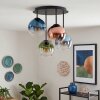 Koyoto plafonnier boule 4 flammes E14, luminaire de plafond rétro pour salon