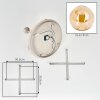 Gastor plafonnier à globes 5 lumières E14, ø 45 cm, style rétro vintage